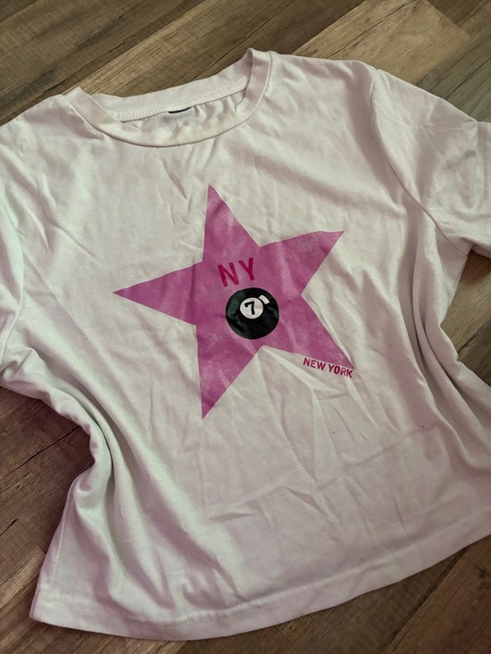 Tops - Pink NY Star Graphic Tee
